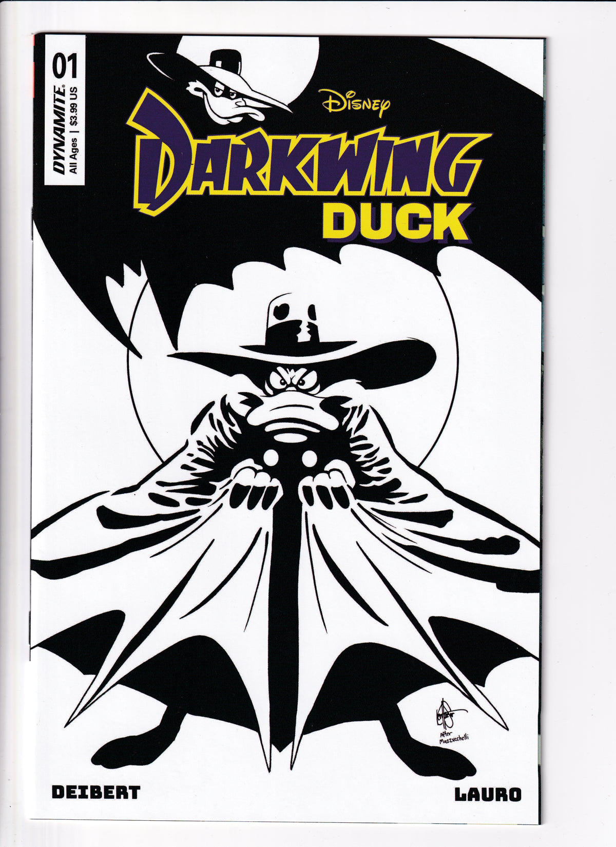 Darkwing Duck #1 1:7 B&W Haeser Var NM (9.4) (2023)