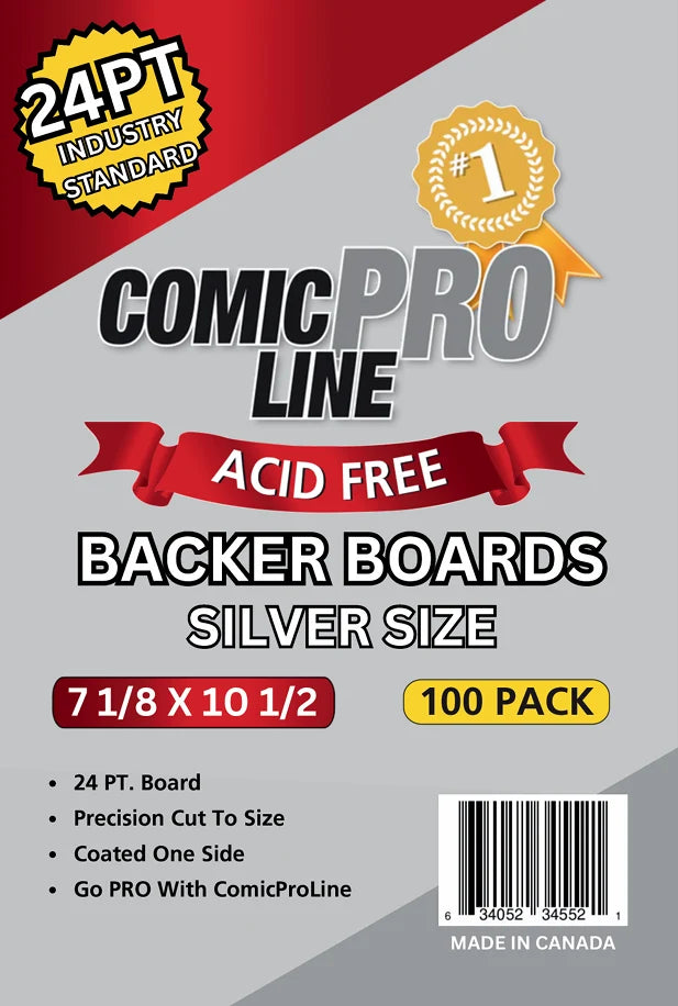 Comic Pro Line Silver 7 1/8"x 10 1/2" Boards