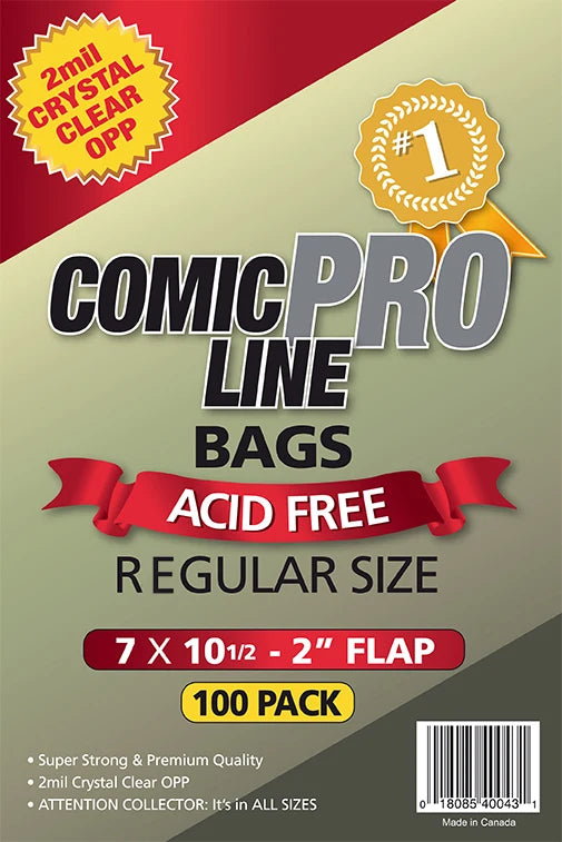 Comic Pro Line Regular Size 7"x 10 1/2" Bags